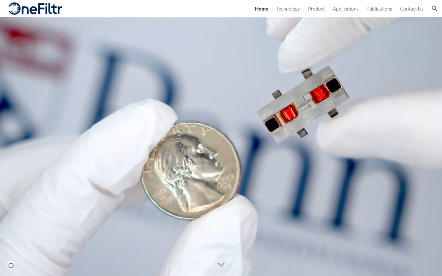 OneFiltr: original website, screen recording